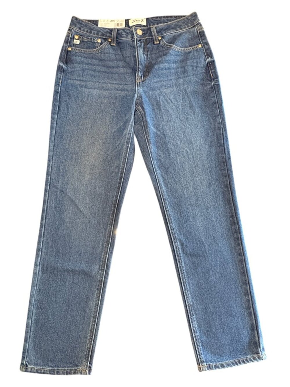 Seven 7 High Rise 90's Straight Leg Jeans Dark Wash Womens 6 NWT